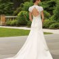 MC0017 Stunning Cap Sleeve Hollow-back A-line Wedding Dress