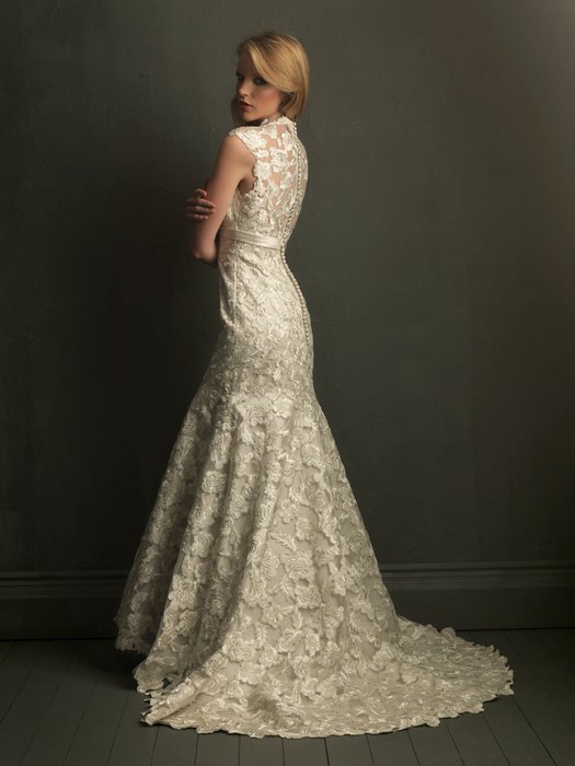 Wedding Dresses/ Wedding Gowns -- V-neck Lace Bridal Gown AL0008