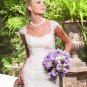 Wedding Dresses/ Wedding Gowns -- Cap-sleeve Lace Bridal Gown WJ0009