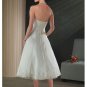 Spaghetti Straped T-length A-line Bridal Wedding Dress WS0006