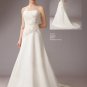 Asymmetrically Wraped Strapless A-line Wedding Dress AM0001