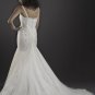 Bateau Neckline Spaghetti Strap Wedding Dress JC0023