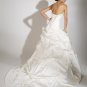 Beaded Neckline Strapless Stack-up Wedding Dress JC0009
