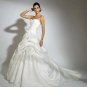 Flowers Sweetheart Strapless Organza Wedding Dress JC0001
