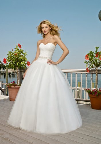 Wedding Dresses/ Wedding Gowns -- Strapless Beach Bridal Gown WB0029