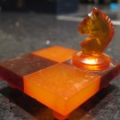 VINTAGE RUSSIAN BALTIC AMBER CHESS HORSE FIGURINE USSR