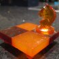 VINTAGE RUSSIAN BALTIC AMBER CHESS HORSE FIGURINE USSR