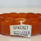 VINTAGE RUSSIAN BALTIC HONEY AMBER STRECHY BRACELET USSR SOVIET FROM EXPO'67