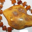VINTAGE RUSSIAN BALTIC RARE MARBLEIZED AMBER PENDANT NECKLACE 37 G USSR SOVIET VINTAGE RUSSIAN BALTIC RARE MARBLEIZED AMBER PENDANT NECKLACE 37 G USSR SOVIET
