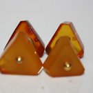 VINTAGE RUSSIAN BALTIC CHERRY BUTTERSCOTCH AMBER CUFFLINKS USSR SOVIET EXPO'67