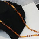 VINTAGE RUSSIAN BALTIC BUTTERSCOTCH AMBER LONG NECKLACE USSR SOVIET 67