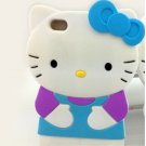 Hello kitty 3D Ipod Touch 4 4th Generation Blue Soft Silicone Case Cover