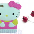 Hello kitty 3D Hot Pink Ipod Touch 4 Soft Silicone Case Cover For iPod touch 4 4th Generation