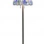 Victorian Blues Tiffany Styled Floor Lamp