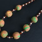 Orange Yellow and Green Chunky Necklace