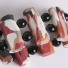 Black Brown White and Tan Chunky Bracelet