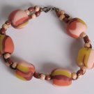 Burnt Orange Yellow and Brown Bracelet