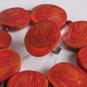 Orange Red and Tan Stretch Bracelet
