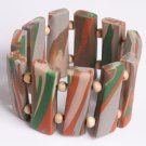 Gray Sand and Green Wrist Band