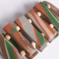 Gray Sand and Green Wrist Band