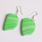 Green and White Necklace and Earring Set