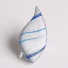 Silver and Blue Leaf Ring