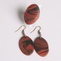 Copper and Black Stretch Bracelet Earrings and Ring Set