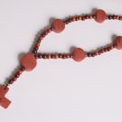 Brown and Burgundy Rosary