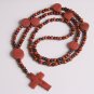 Brown and Burgundy Rosary