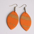 Orange and Gold Earrings