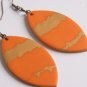 Orange and Gold Earrings