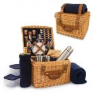CANTERBURY Willow basket service for 2 PICNIC TIME