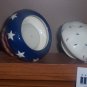 Patriotic ceramic cupcake with vanilla votive candle