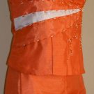 Orange/white 2piece Dress