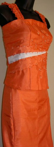 Orange/white 2piece Dress