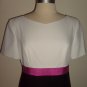 White, Black & Pink Ribbon Dress by Liz Claiborne ~ Size 8