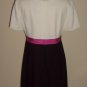White, Black & Pink Ribbon Dress by Liz Claiborne ~ Size 8