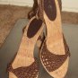 Brown Crochet Open-Toes Sandals by Ann Taylor Loft: Size ~ 7M