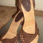 Brown Crochet Open-Toes Sandals by Ann Taylor Loft: Size ~ 7M