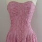 Vintage Strapless Pink Lace Dress Size: 9/10 (Today’s Size 6)