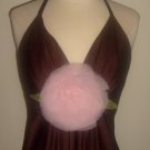 Lilli Diamond Vintage Bronze-Pink Halter Maxi Dress Size 6