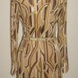 Gold Retro Print Shirt Dress Size S