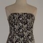 Gap Black Floral Print Strapless Dress Size 6
