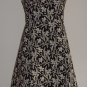 Gap Black Floral Print Strapless Dress Size 6