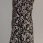 Gap Black Floral Print Strapless Dress Size 6