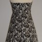 Gap Black Floral Print Strapless Dress Size 6