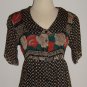 Vintage Papillon Floral Print Shirtwaist Dress Size 10