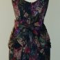 Monsoon Twilight Green Floral Print Dress Size S