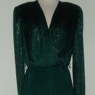 Vintage Green Jersey Sparkling Gold Jumpsuit 12