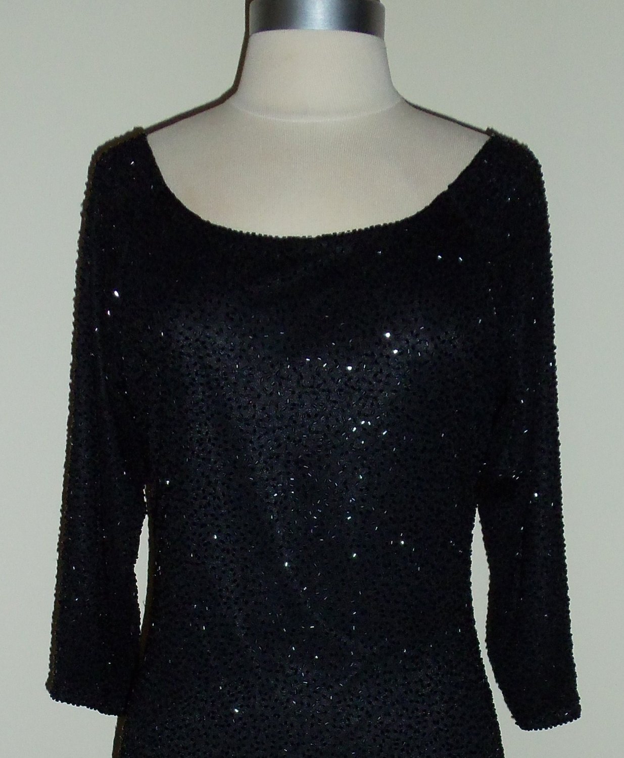Brilliante by J.A. Black Beaded Shift Dress Size M